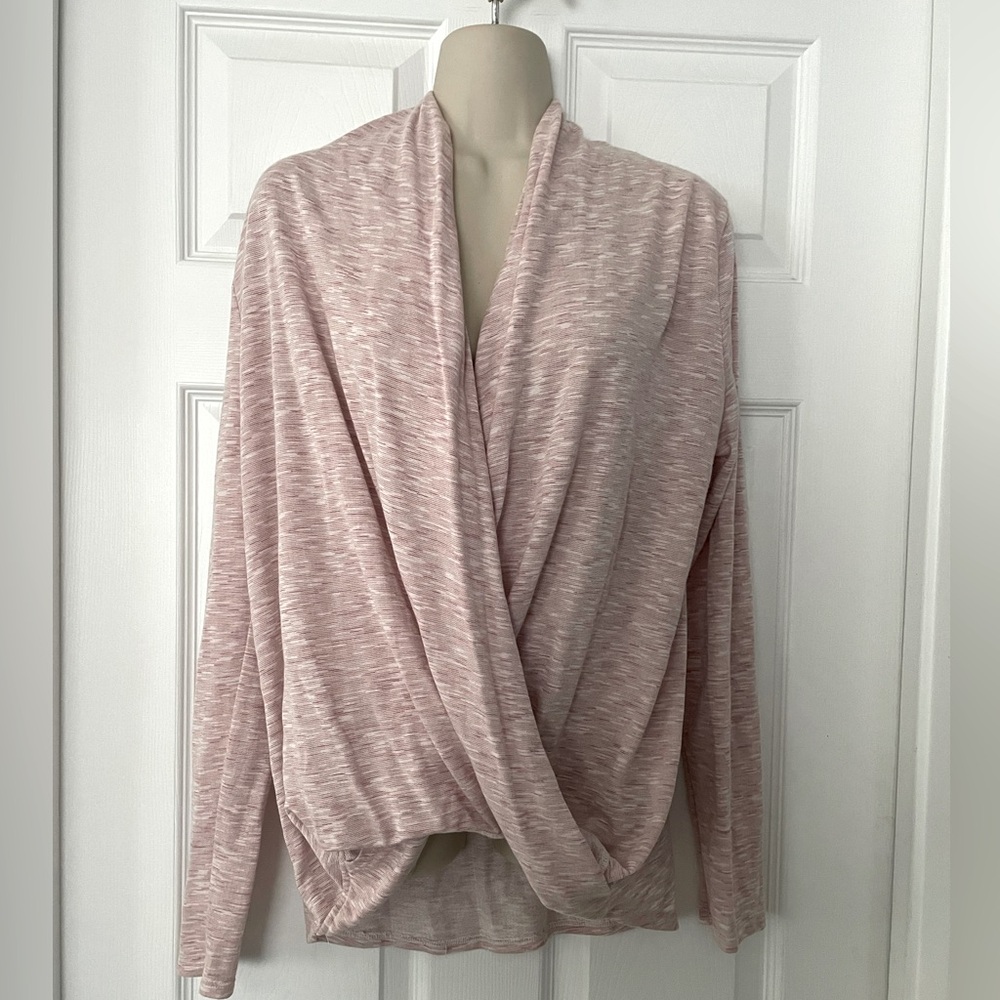 Faux Wrap Long Sleeve Top